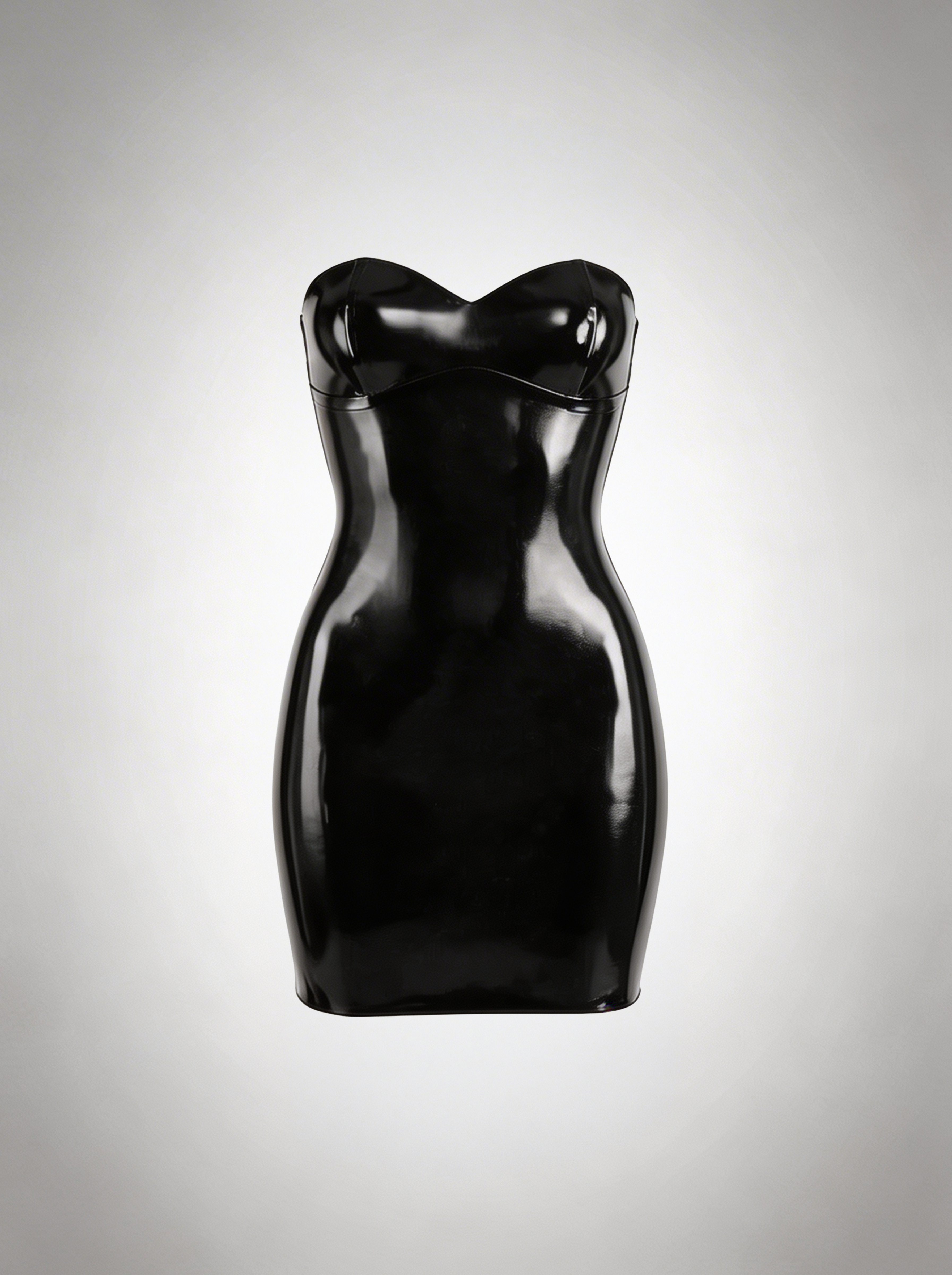 Latex Mini Dress | Simple Strapless Style | Dead Lotus