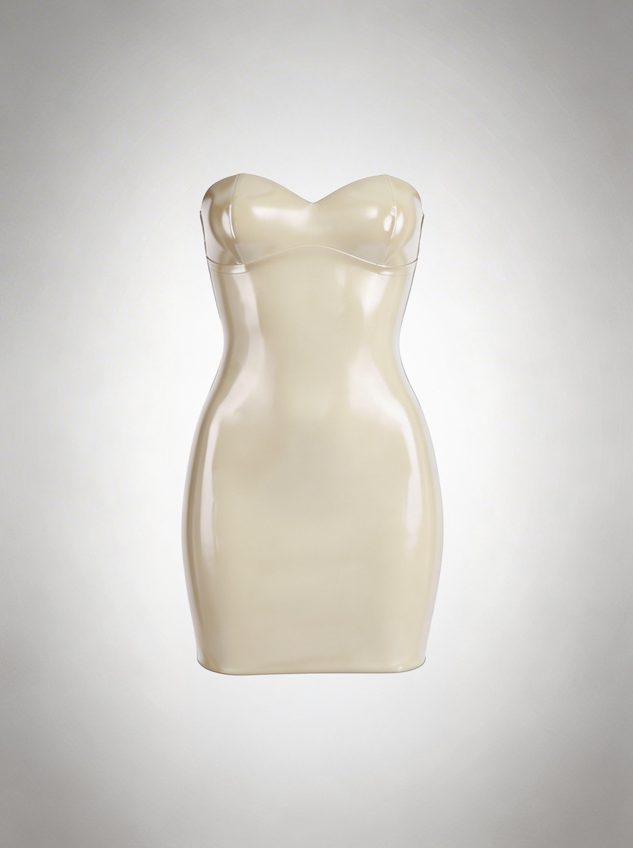white latex dress Latex Mini Dress | Simple Strapless Style | Dead Lotus