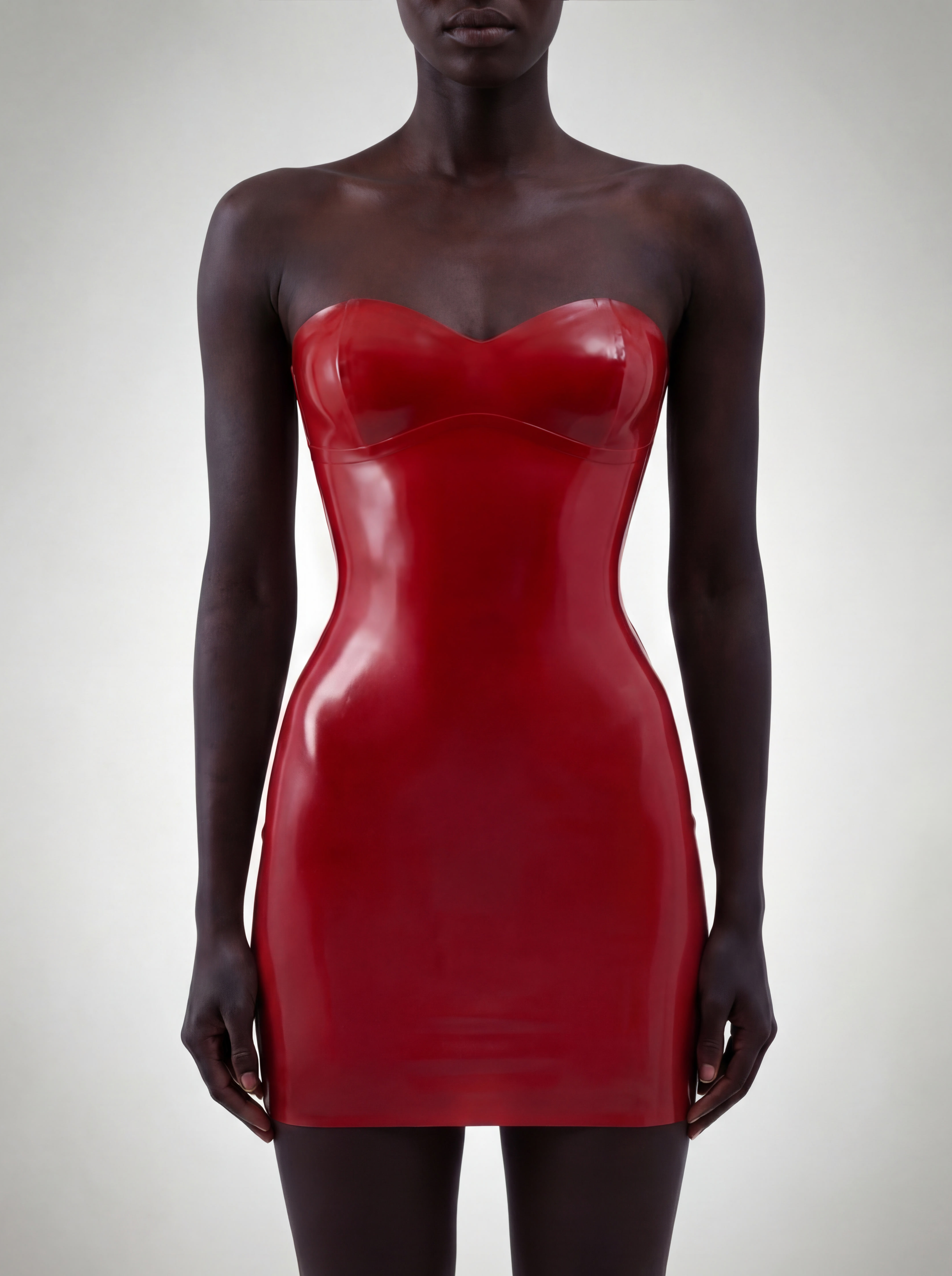 Latex Mini Dress | Simple Strapless Style | Dead Lotus - Dead Lotus Couture Latex Mini Dress | Simple Strapless Style | Dead Lotus - Dead Lotus Couture