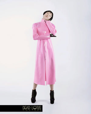ARMUM Long Trench Coat with Faux Fur & Wrist Gloves