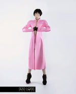 ARMUM Long Trench Coat with Faux Fur & Wrist Gloves