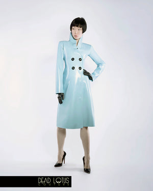 PLUVIA Latex Classic Trench Coat with Wrist Gloves