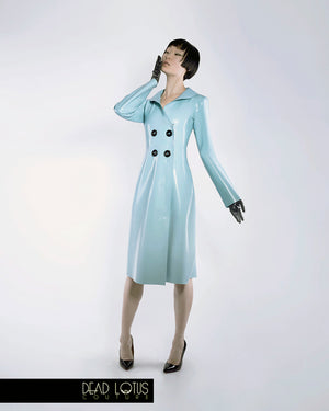 PLUVIA Latex Classic Trench Coat with Wrist Gloves