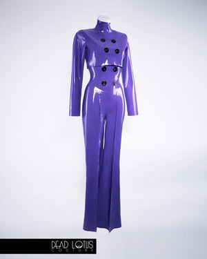 CELARIO Trousers and Top with Wrist Gloves Latex Set