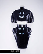 COMPLETE OUTFIT - OCCULTA Latex Skirt and Top with Extra Long Fingerless Gloves