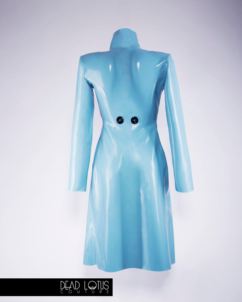 PLUVIA Latex Classic Trench Coat with Wrist Gloves