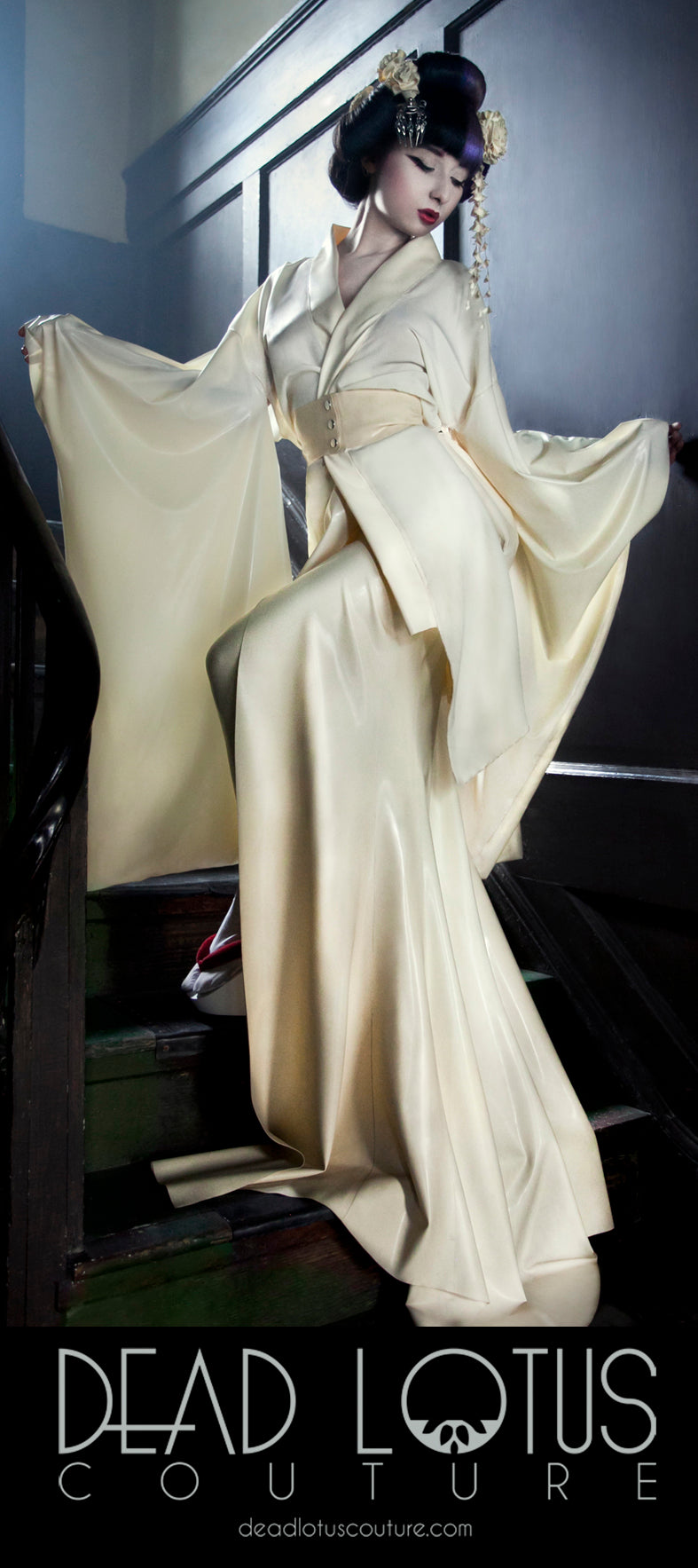 ONNA Yukata Robe Kimono (Fabric & Latex) - Dead Lotus Couture