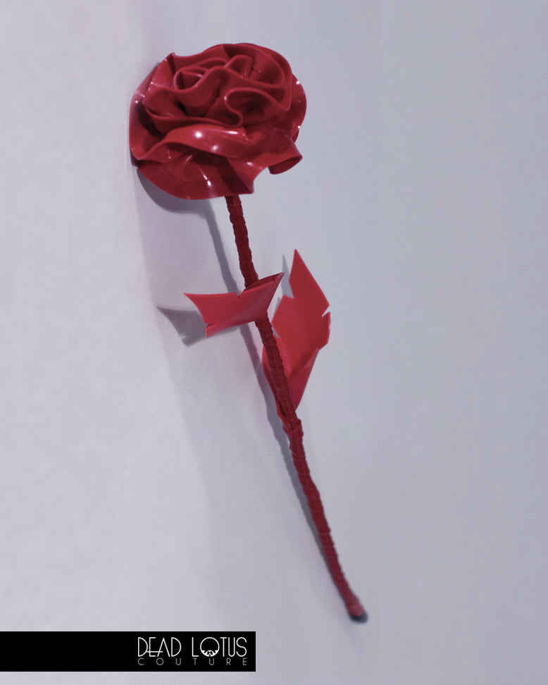 Latex Rose Flower with Stalk